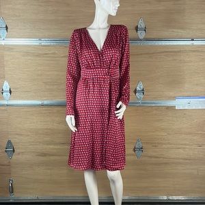 NWT Halogen Print Faux Wrap Dress Sz 6